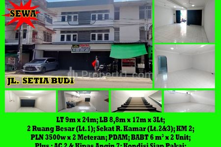 Disewakan Ruko 3 Lantai di Jl. Setia Budi Kota Pontianak - Alfa Property