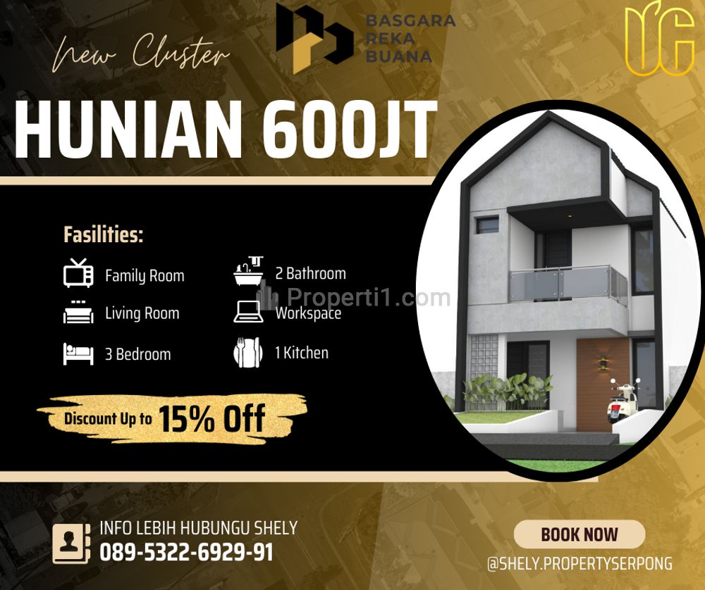 Dijual Hunian 600 Jutaan Lokasi Serpong Strategis Banyak Akses Terdekat