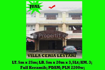 Alfa Property - Dijual Ruko Villa Ceria Lestari Kota Pontianak - 3.5 Lantai | 125 m2 | LB 350 m2