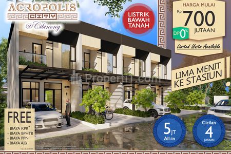 Jual Rumah 2 Lantai Keren Acropolis City @Cibinong