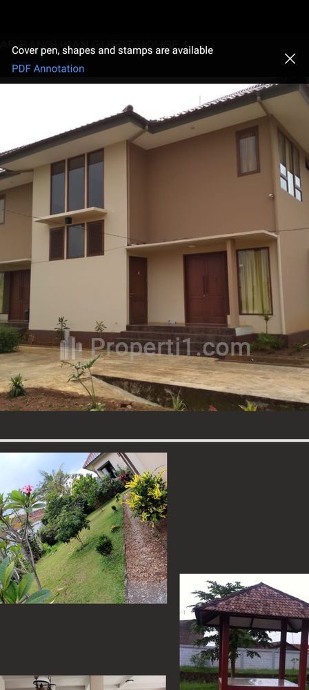Dijual Guest House di atas Bukit di Jalan Pasir Luhur, Cimenyan, Bandung