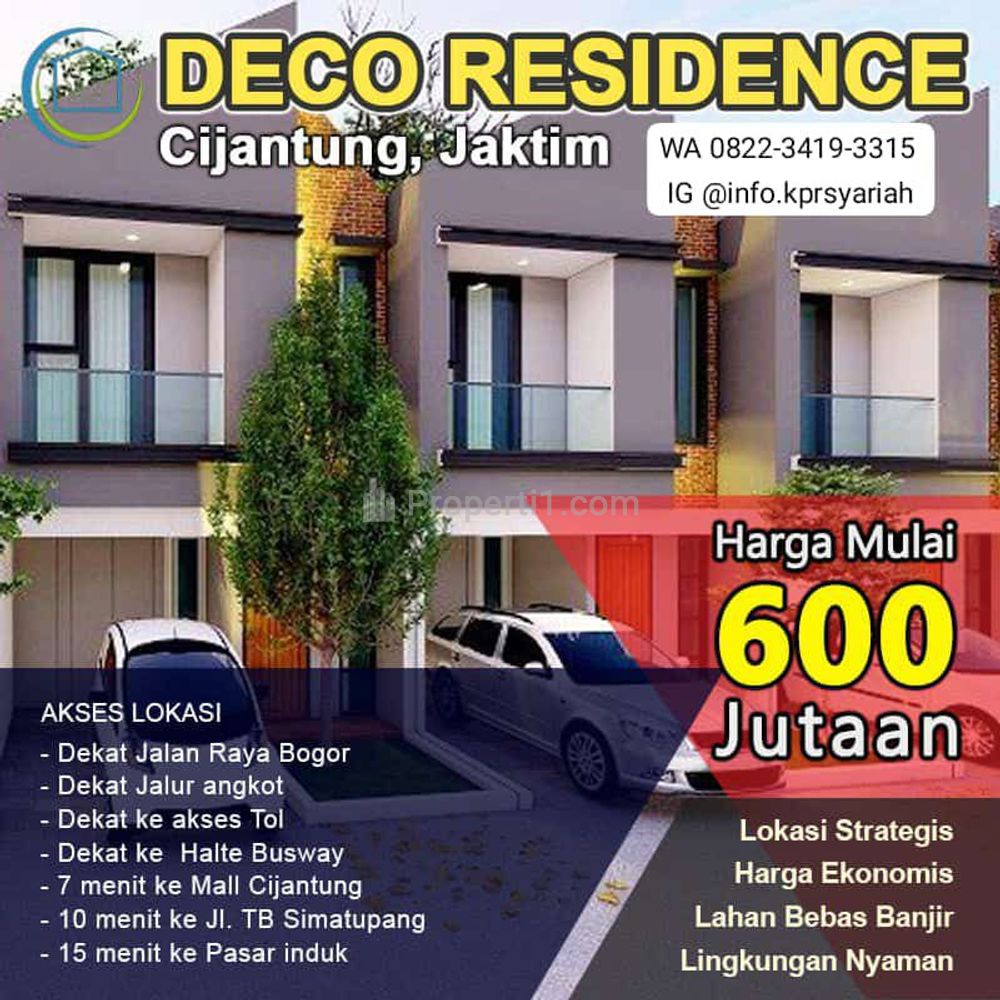 Dijual Rumah 2 Lantai di Cijantung Pasar Rebo Jakarta Timur - Deco Residence