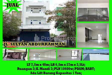 Alfa Property Dijual Ruko 3 1/2 Lantai di Jalan Sultan Abdurrahman Pontianak