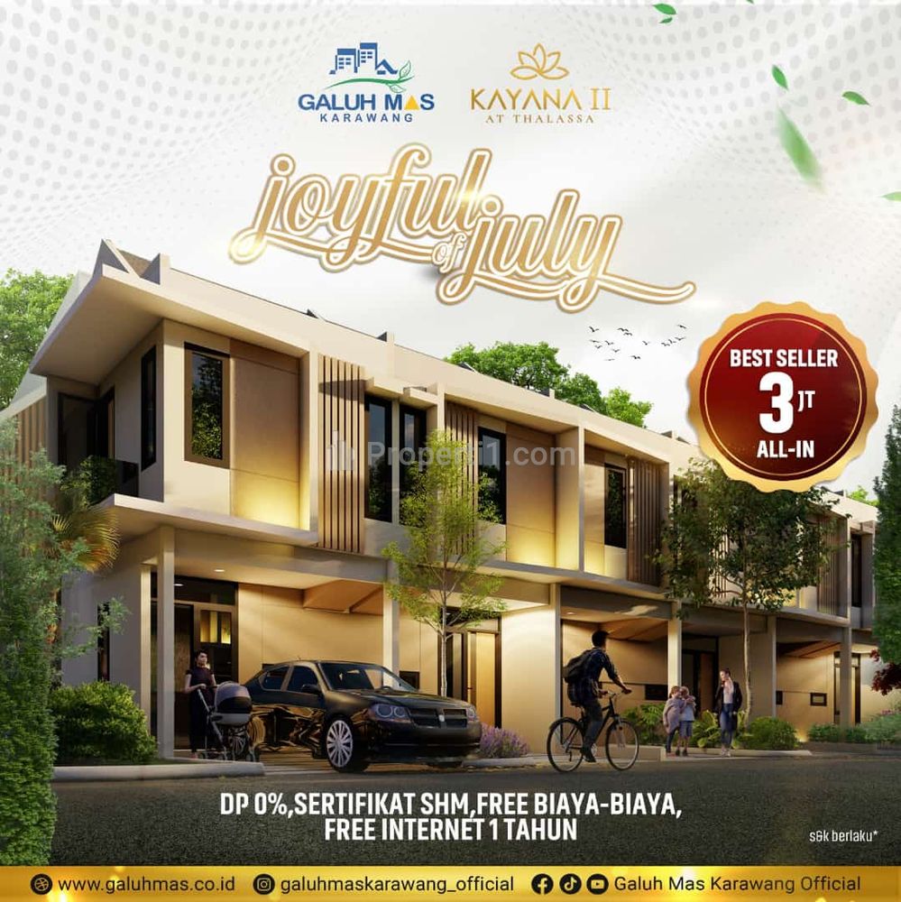 Jual Rumah Free Biaya All In Cukup Booking 3 -6 Juta di Galuh Mas Karawang
