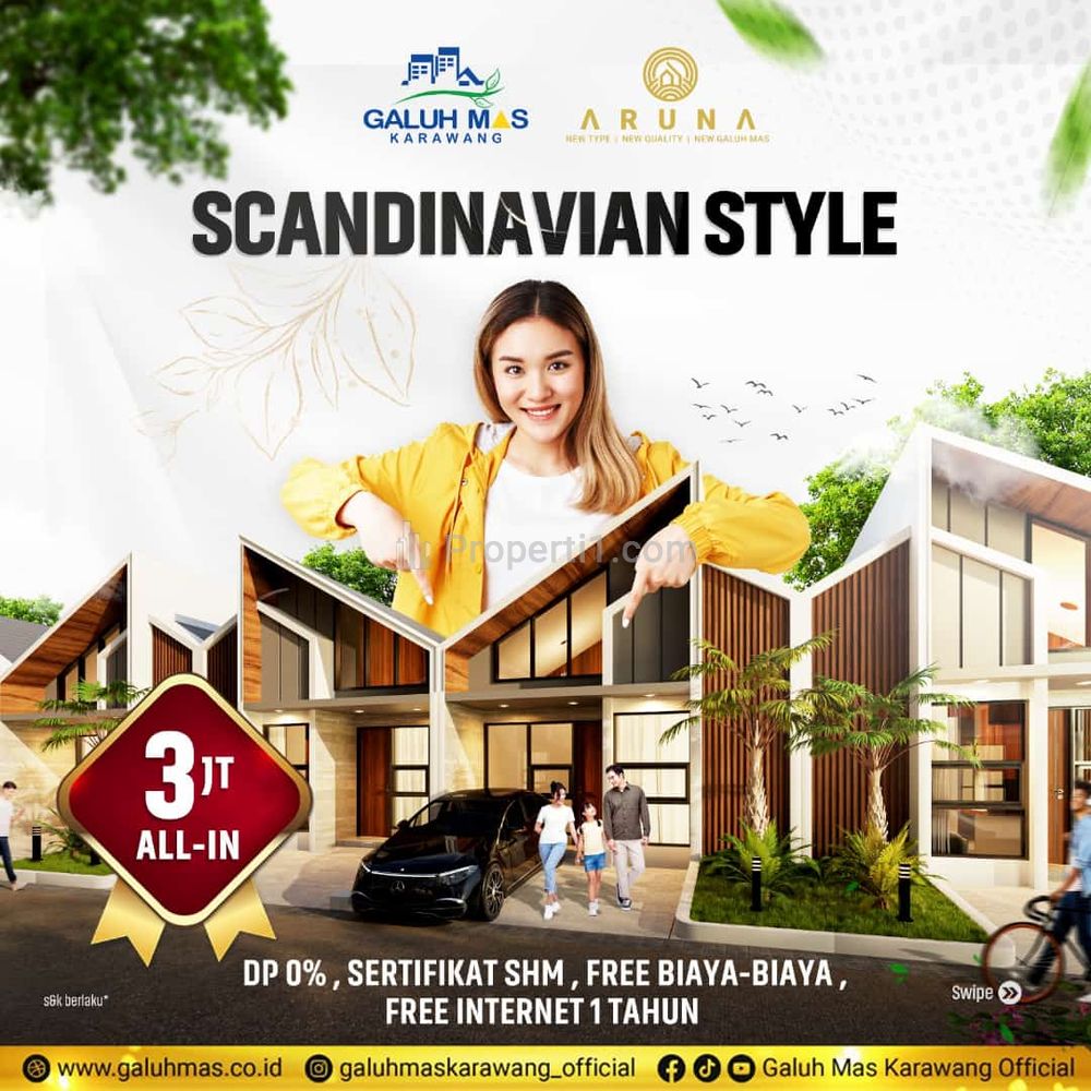 Jual Rumah Free Biaya All In Cukup Booking 3 -6 Juta di Galuh Mas Karawang