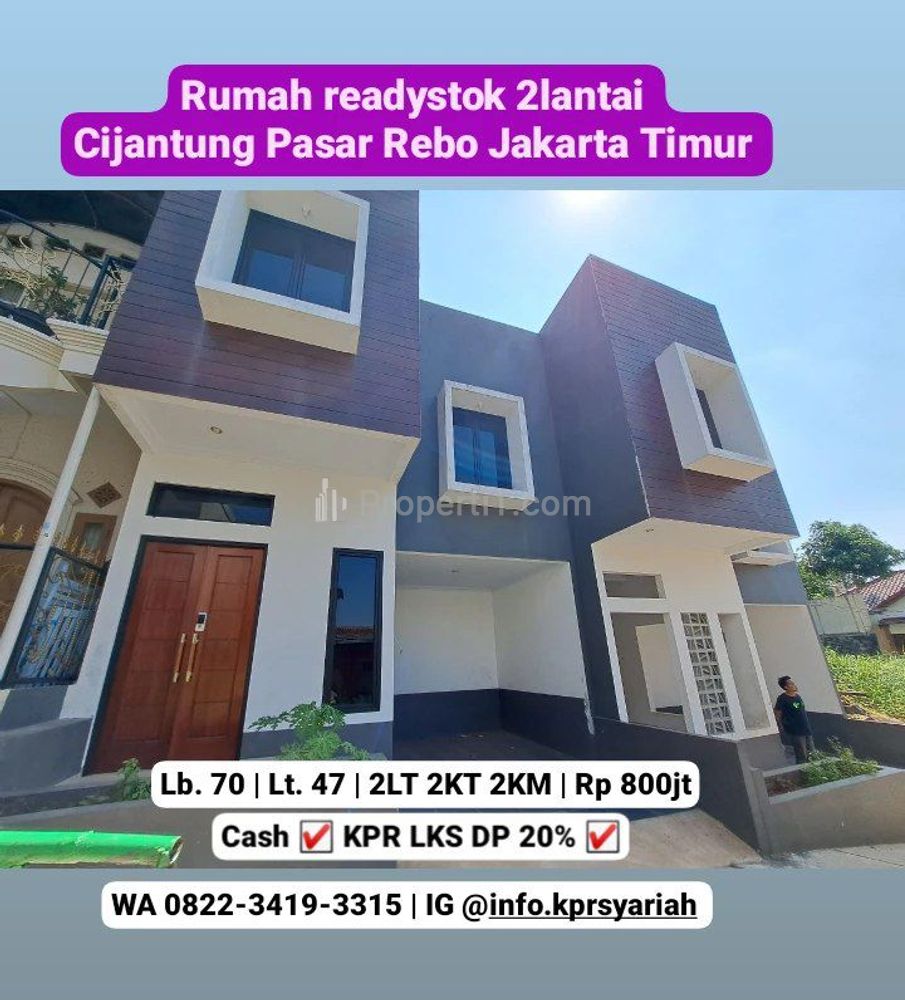 Rumah Dijual Ready Stock 2 Lantai 800 Jutaan di Cijantung Pasar Rebo Jakarta Timur
