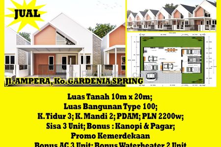 Dijual Rumah 3 Kamar Gardenia Spring Type 100 Kota Pontianak - Alfa Property