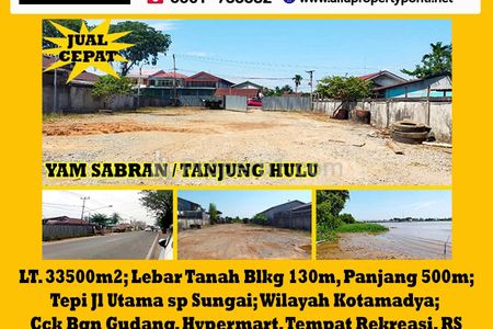 Alfa Propery - Dijual Tanah di Jalan Yam Sabran Tanjung Hulu Pontianak - Luas Tanah 33.500 m2