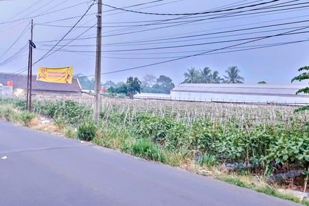 Jual Tanah SHM Prospek Pinggir Jalan di Cibungbulang Bogor - Luas 1300 m2