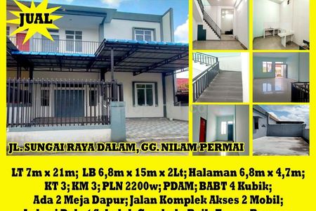 Dijual Rumah 2 Lantai 3 Kamar di Nilam Permai Kota Pontianak - Alfa Property