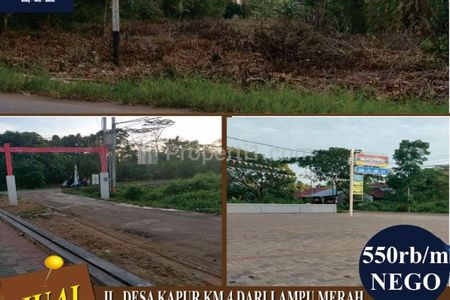 Dijual Tanah Tepi Jalan Desa Kapur Sampai Sungai Kapuas Pontianak