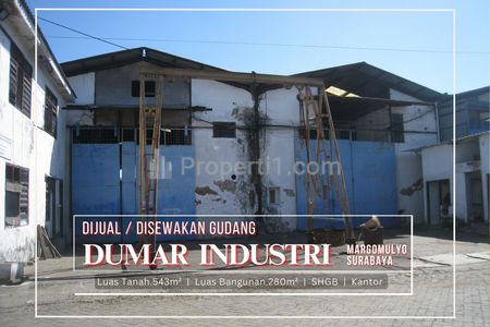 Dijual/Disewakan Gudang Siap Guna di Dumar Industri Margomulyo Surabaya