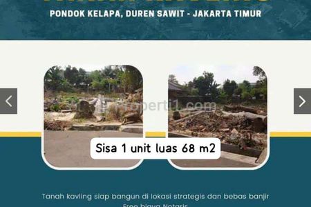 Jual Tanah Kavling di Pondok Kelapa Duren Sawit Jakarta Timur