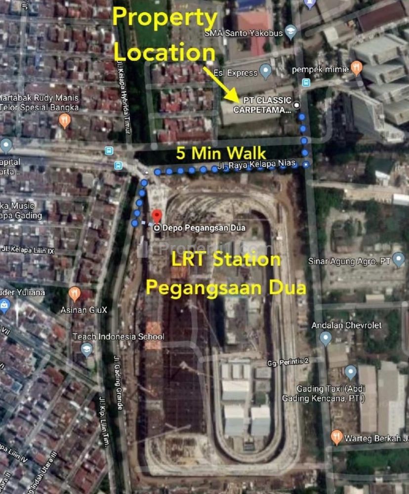 Dijual Gudang Strategis di Kelapa Gading Jakarta Utara - Luas Tanah 6.961m2, Luas Bangunan 2.800m2