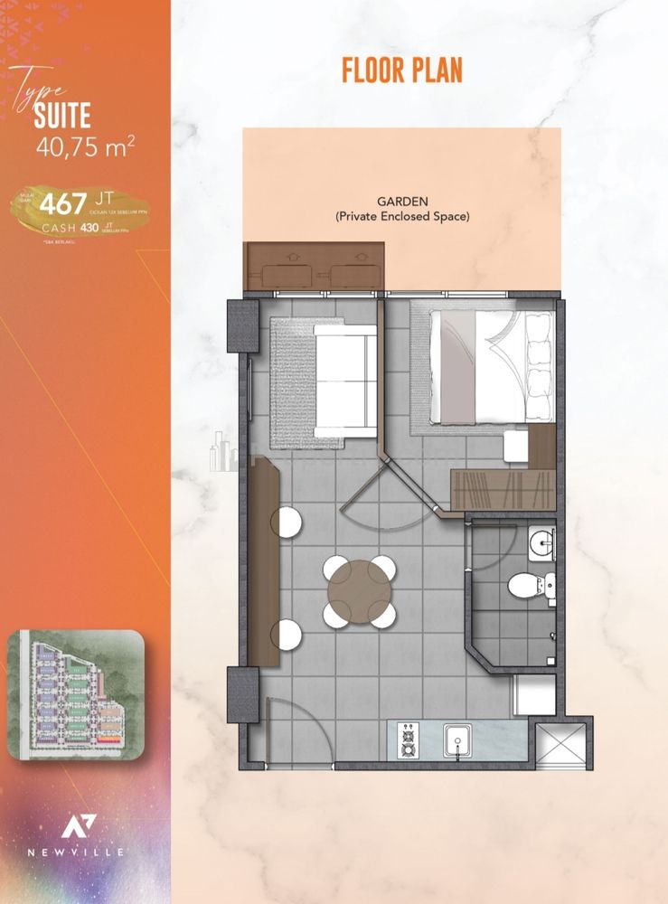 For Sale Lowrise Apartment at Lippo Cikarang Only IDR 279 Mio