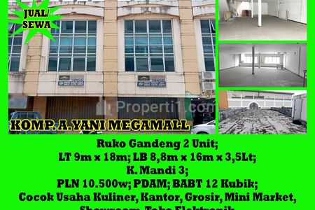 Disewakan/Dijual Ruko Gandeng Ahmad Yani Mega Mall Kota Pontianak - Alfa Property 