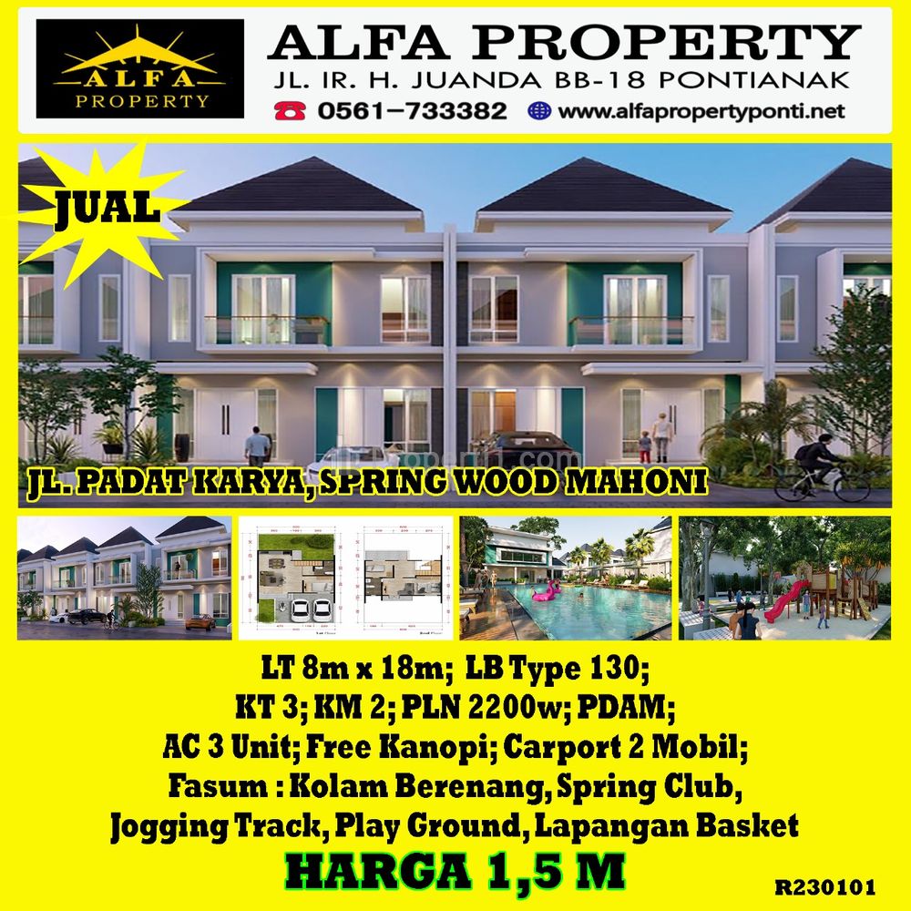 Dijual Rumah Spring Wood 1 Type 130 Kota Pontianak - Alfa Propert