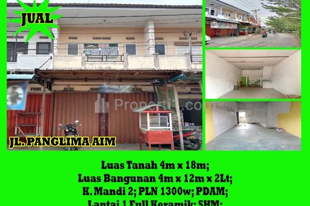 Dijual Ruko di Jalan Panglima Aim Kota Pontianak - 2 Lantai SHM