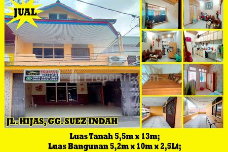 Dijual Rumah 2.5 Lantai di Jalan Hijas Kota Pontianak - 3+1 Kamar Tidur