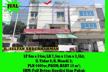 Dijual Ruko 3.5 Lantai di Jalan Sultan Abdurrahman Kota Pontianak