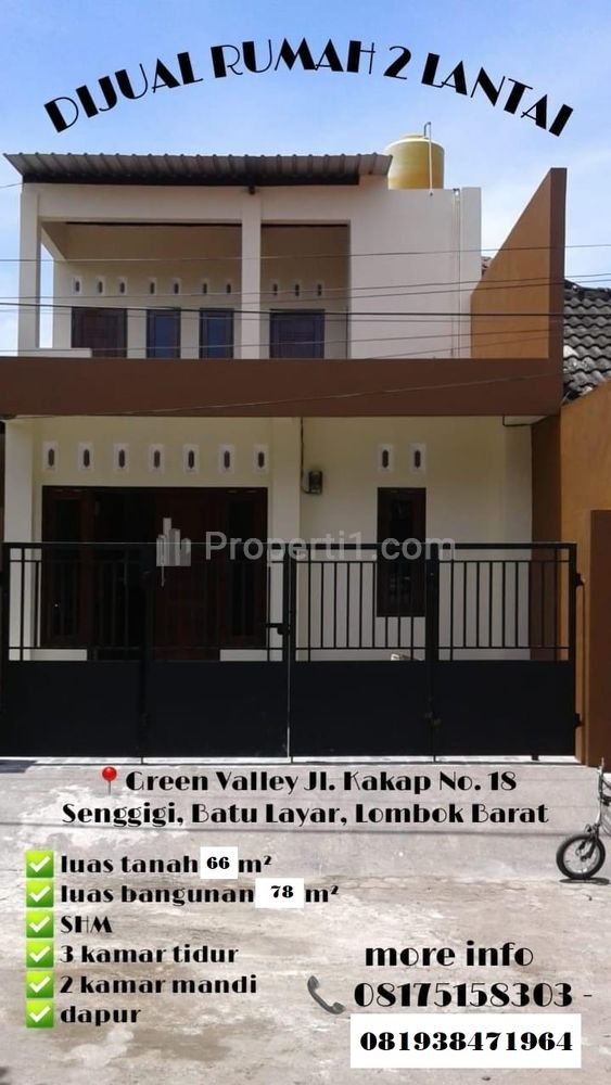 Dijual Rumah 2 Lantai di Pinggir Pantai Senggigi, Lombok, NTB - Grand Valley