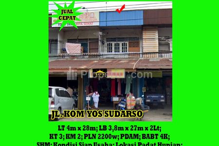 Dijual Ruko Jalan Kom Yos Sudarso Kota Pontianak