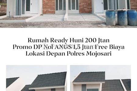 Dijual Rumah Ready Huni KPR DP Nol Angsuran 1Jutaan Mojosari dekat RS Soekandar Mojokerto - Graha Menanggal Indah