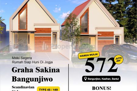 Jual Rumah Siap Huni di Bangunjiwo Kasihan Bantul Yogyakarta - Graha Sakina Bangunjiwo