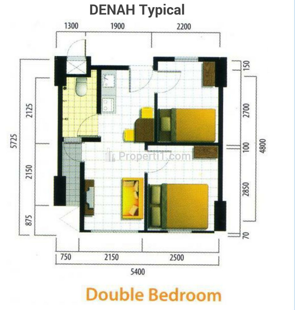 Sewa Apartemen Menara Cawang Tower A di Jakarta Timur - 2BR Semi Furnished