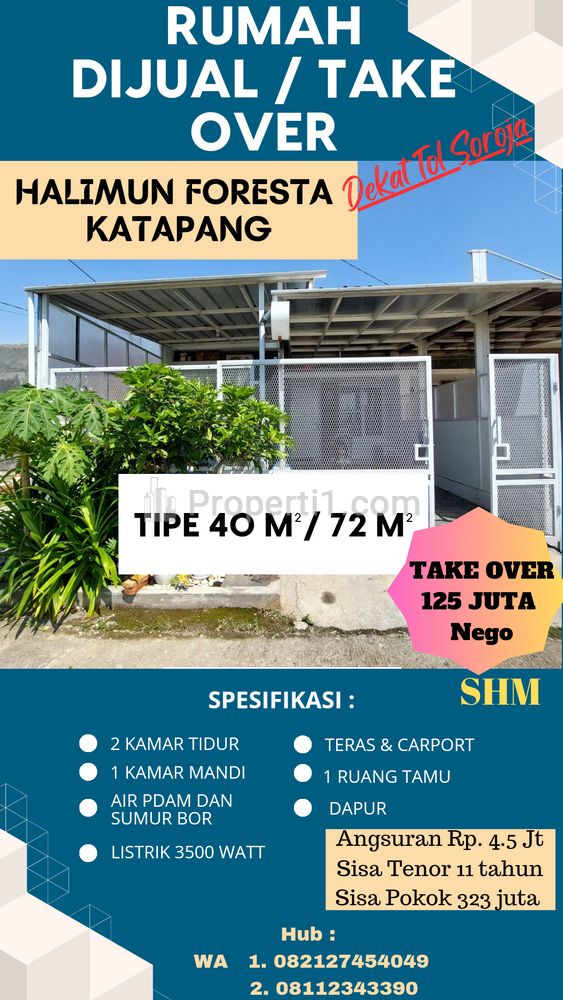 Dijual Rumah Halimun Foresta Katapang Bandung, Take Over Termurah Rp 125 Juta, Sudah Renovasi