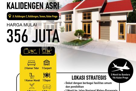 Jual Rumah 2 Kamar di Temon Kulon Progo Yogyakarta - Graha Kalidengen Asri