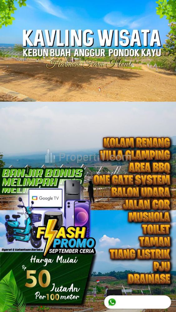 Dijual Tanah Kavling Wisata Kebun Anggur dekat Jalur Puncak 2 Bogor