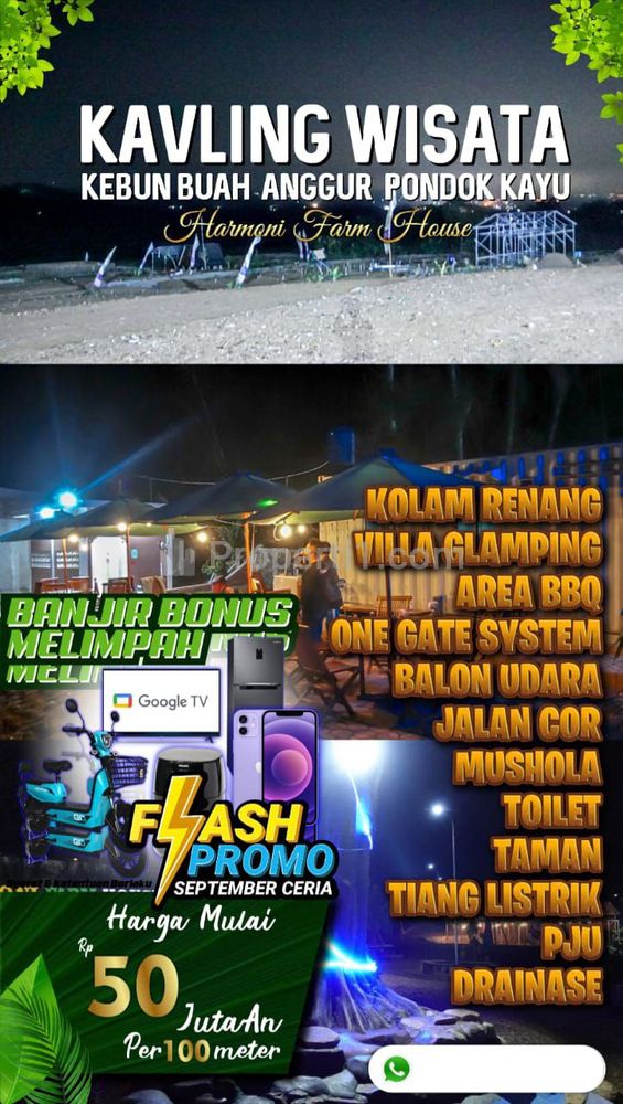 Dijual Tanah Kavling Wisata Kebun Anggur dekat Jalur Puncak 2 Bogor