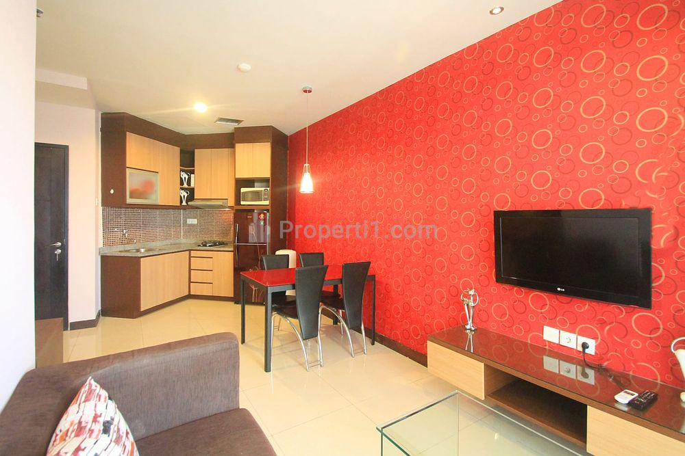 Jual Apartemen Cosmo Residence Thamrin City - 2 BR Full Furnished, dekat Grand Indonesia dan Pasar Tanah Abang - Kode 0139