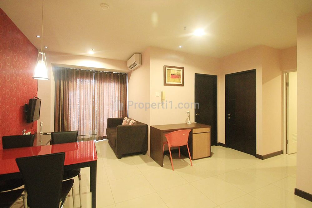 Jual Apartemen Cosmo Residence Thamrin City - 2 BR Full Furnished, dekat Grand Indonesia dan Pasar Tanah Abang - Kode 0139