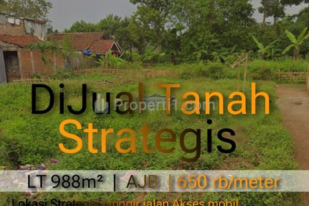 Jual Tanah Strategis Pinggir Jalan di Tipar Raya Jambe Tigaraksa Tangerang - Cocok Untuk Invest atau Bikin Rumah Pribadi