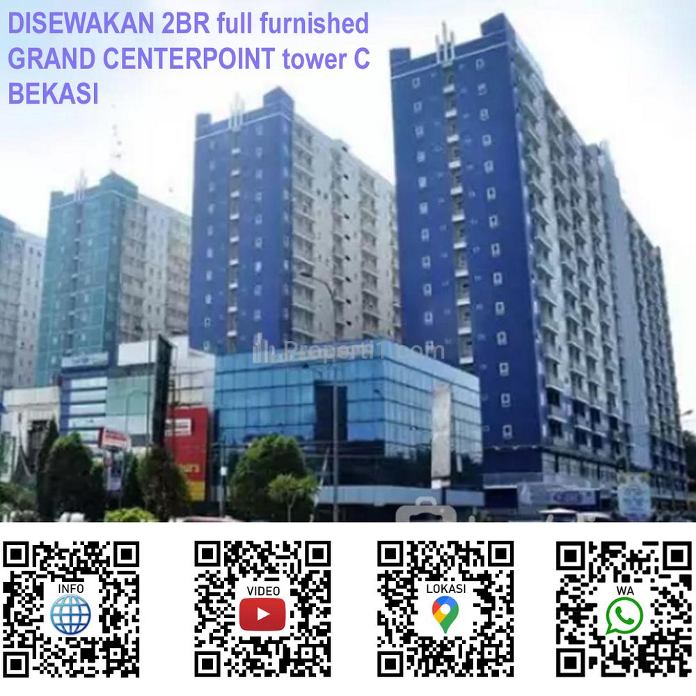 Disewakan Apartemen Grand Centerpoint Tower C Bekasi Barat | 2 BR Full Furnished