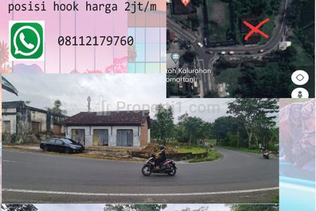 Dijual Tanah Hook Luas di Pinggir Jalan Selomartani, Kalasan, Sleman, Yogyakarta - Luas 2100 m2