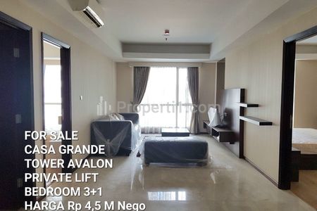 Jual Apartemen Casa Grande Residence Tower Avalon 3+1 BR Private Lift