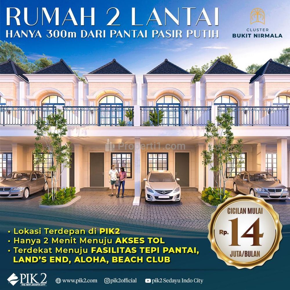 Dijual Rumah Cluster Bukit Nirmala PIK 2 Tangerang