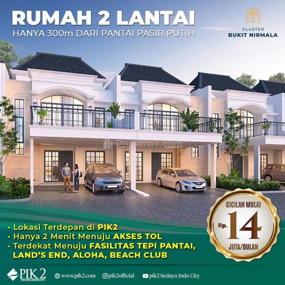 Dijual Rumah Cluster Bukit Nirmala PIK 2 Tangerang