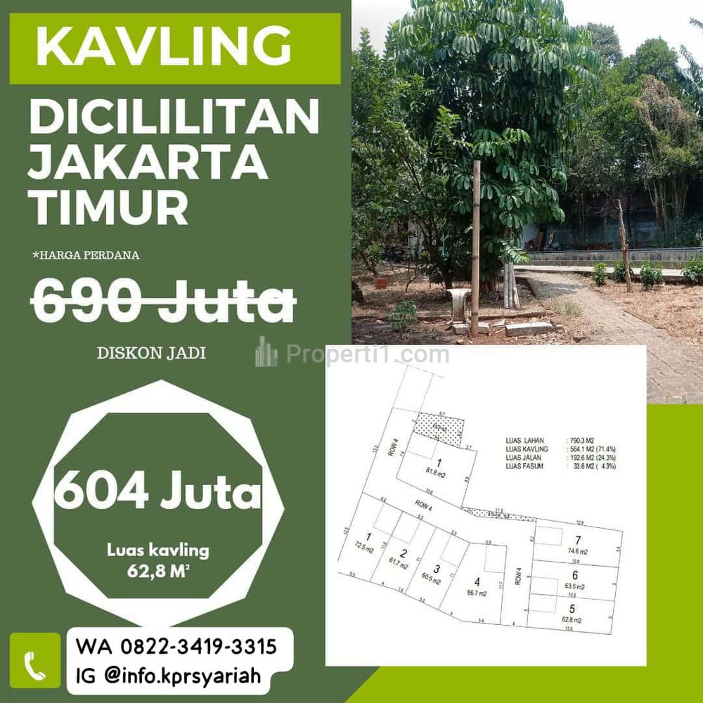Dijual Tanah Kavling di Cililitan Kramatjati Jakarta Timur