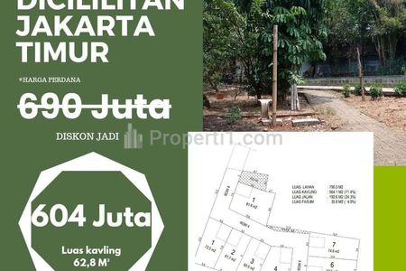 Dijual Tanah Kavling di Cililitan Kramatjati Jakarta Timur