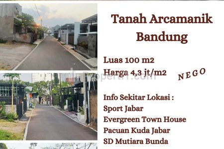 Jual Tanah Kavling di Arcamanik Bandung - Luas 100 m2