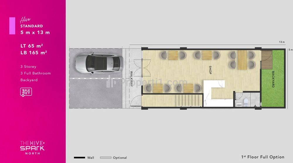 Dijual Ruko Baru 3 Lantai KPR Cicilan 6 Juta - Ruko The Hive Spark North di Jalan Utama Lippo Cikarang