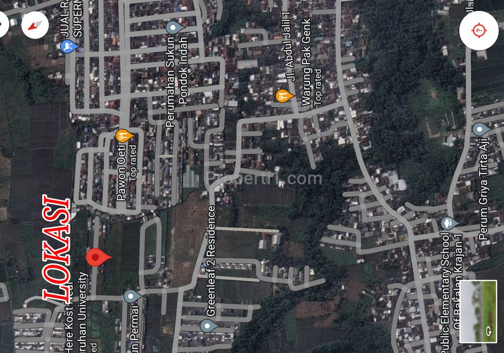 Jual Tanah Sawah di Bandungrejosari Malang dekat Perum Sukun Pondok Indah