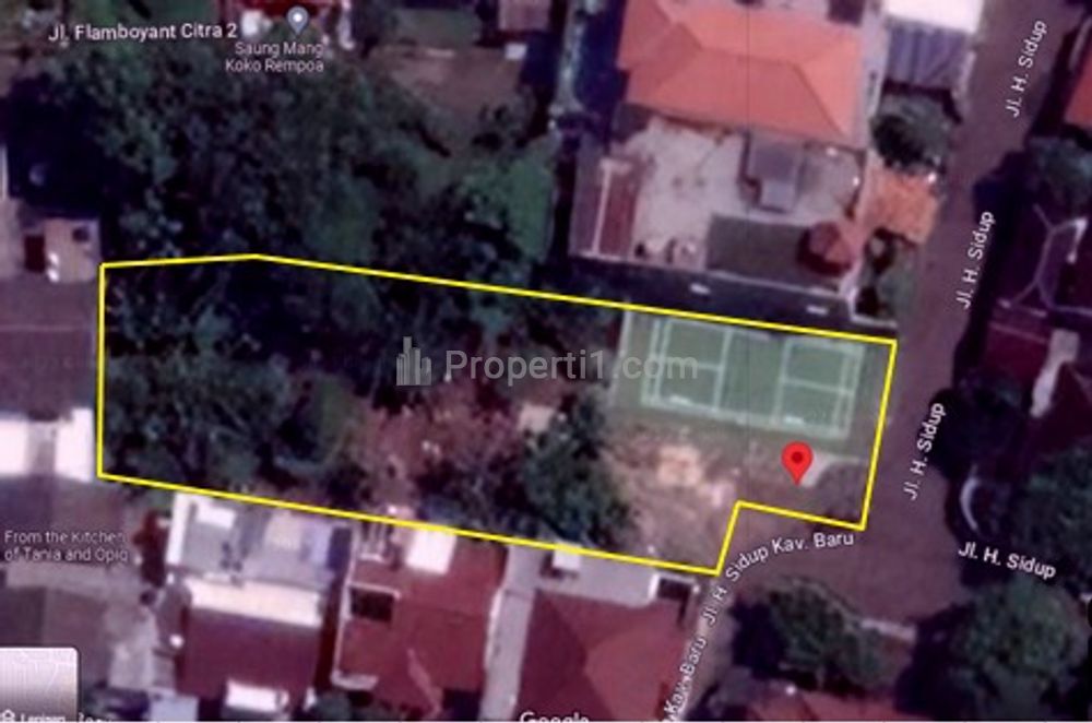 Jual Tanah Luas 885 m2 di Rempoa Tangerang Selatan