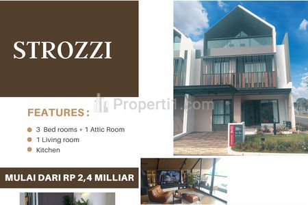 Dijual Rumah Strozzi Gading Serpong Type Premium Attic 7 x 12