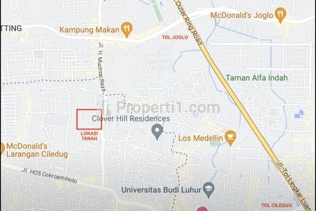 Dijual Rumah Tua Hitung Tanah Saja di Joglo, Kebon Jeruk- Jakarta Barat - Luas Tanah 990 m2 SHM