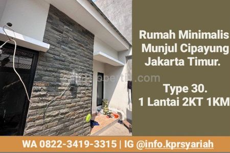 Dijual Rumah Minimalis Type 30 di Munjul Cipayung Jakarta Timur